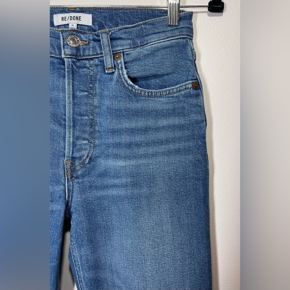 RE/DONE Jeans Women’s Size 25 90s High Rise Ankle Crop - Picture 6 of 12